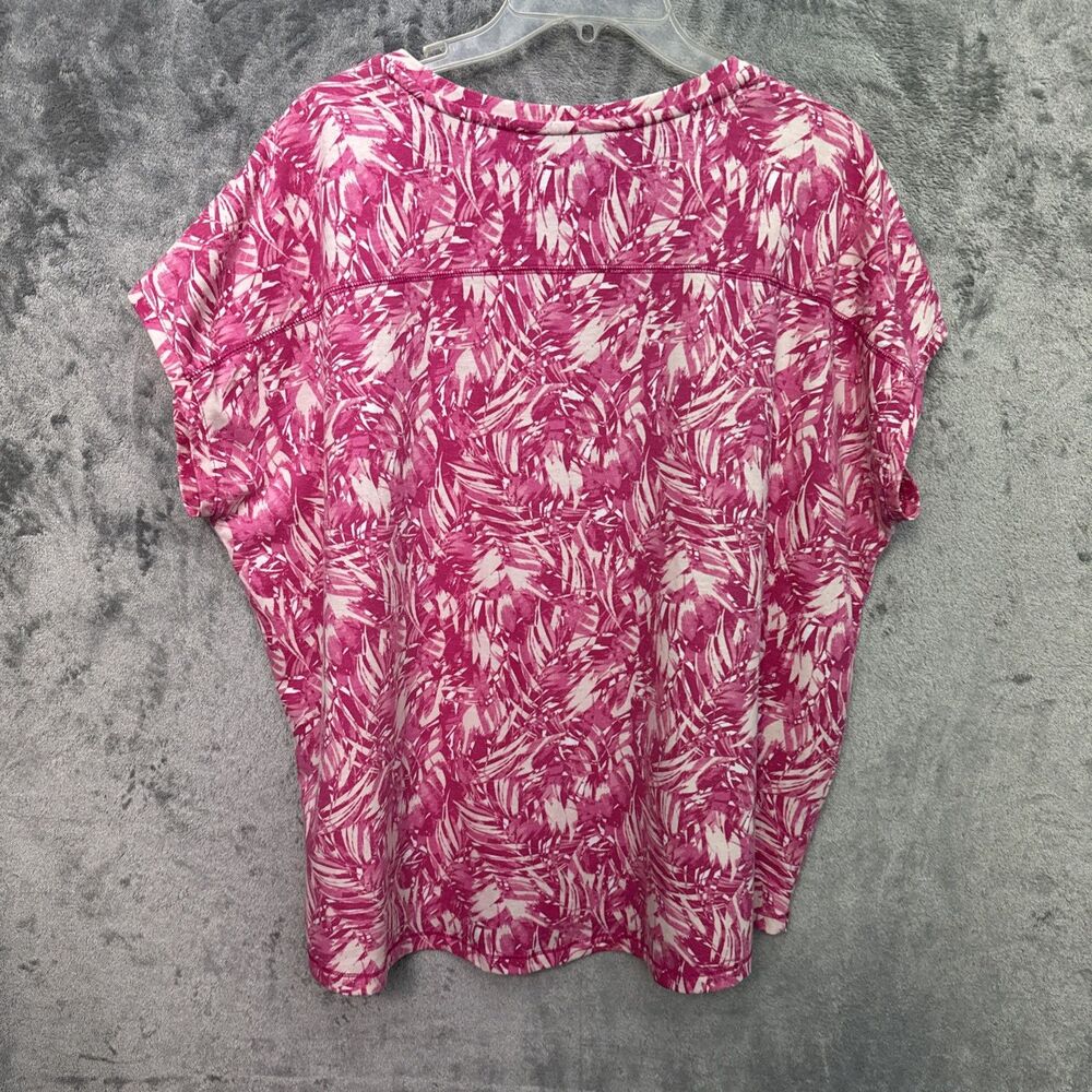 ocean coast xl womens pink white geometric boxy sleeveless - Picture 6 of 7
